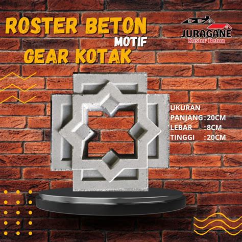 Jual Roster Beton Minimalis Motif Gear Kotak Ukuran X X Di Kmranjen Info Lebih Lanjut