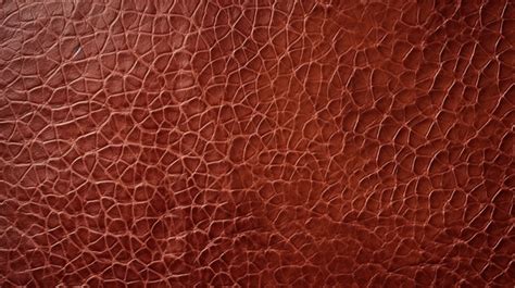Macro Photograph Of Authentic Reddish Brown Cattle Leather Texture