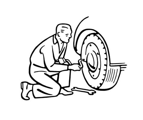 Best Changing A Tire Illustrations Royalty Free Vector Graphics And Clip