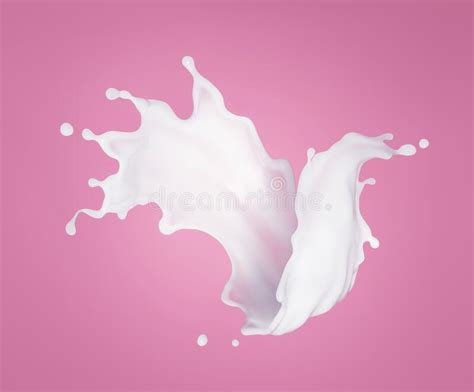 3d Rendering Abstract Milk Splash Clip Art White Dynamic
