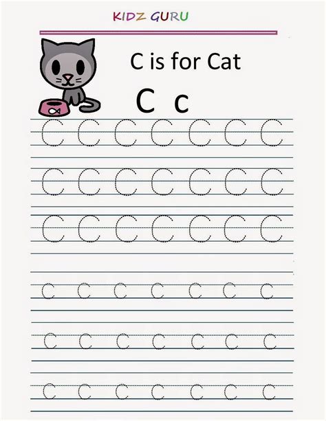 Free Printable Letter C Tracing Worksheets Printable Templates