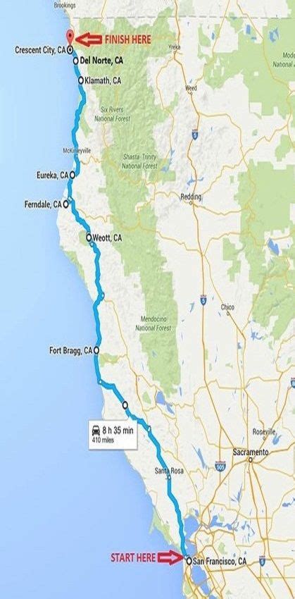 Best Northern California Coast Road Trip 5 Day Driving Itinerary