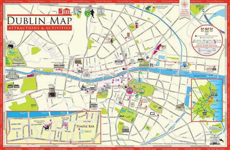Map Of Dublin Tourist Attractions And Monuments Of Dublin