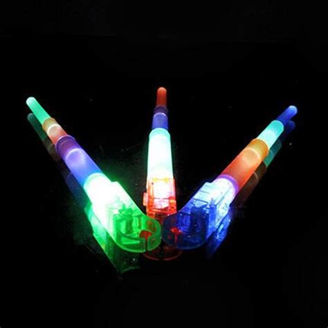 Blinking Light Up Finger Retractable Sticks Flashing Finger Light