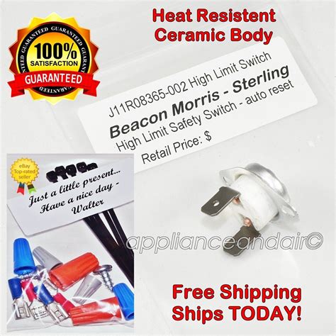 Sterling Beacon Morris J11r08365 002 High Limit Switch Gas Heater