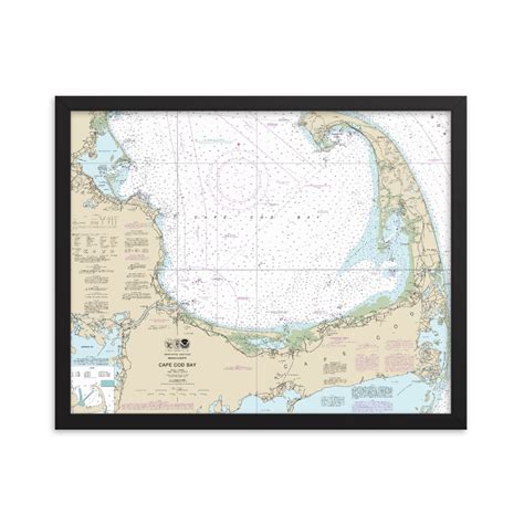 Cape Cod And Cape Cod Bay Hardwood Framed Nautical Chart · Chart Mugs