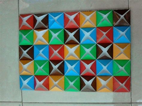 Dekorasi Dinding Dengan Kertas Origami Art Mas Jeck