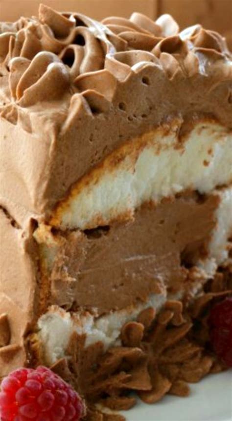 Beat with electric mixer on low speed for 30 seconds. French Silk Angel Food Cake - My Recipe Confessions ...