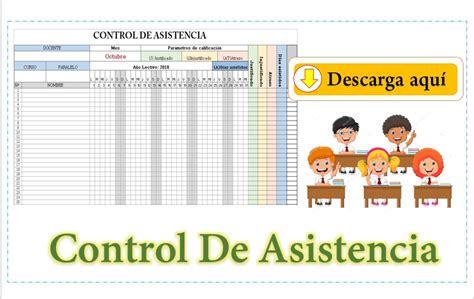 Formato De Control De Asistencia De Alumnos Editable Ayuda Docente