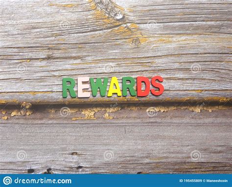 Word Rewards Stock Image Image Of Characters Letters 195455809