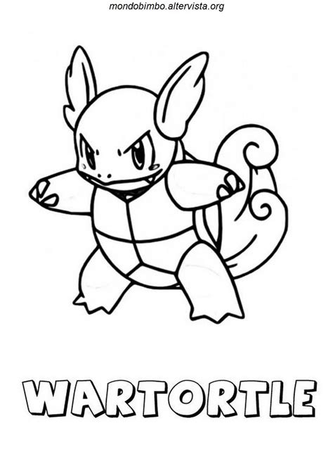 Disegno Pokemon Colorare Wartortle