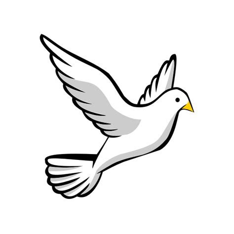 Vector Image Of A Flying Dove Free Svg