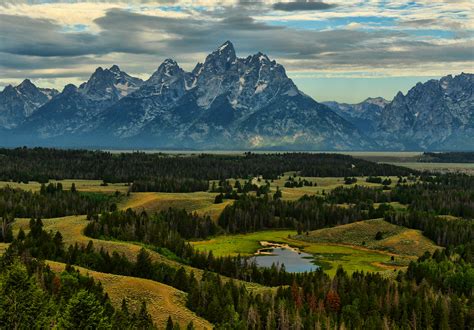 Magnificent View Of Jackson Hole Valley In Grand Teton National Park