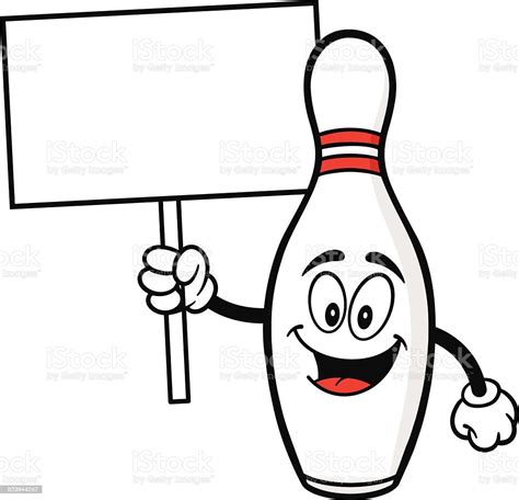 Bowling Pin With Sign Stock Illustration Download Image Now Ten Pin