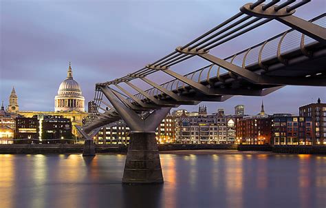 Wallpaper Bridge London Thames Millennium Bridge Images For Desktop