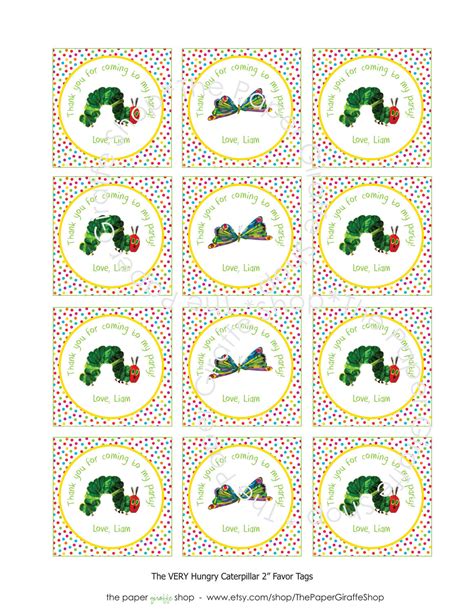 The very hungry caterpillar by eric carle is one of our favorite books. Custom Printable Rainbow Dots The VERY HUNGRY CATERPILLAR