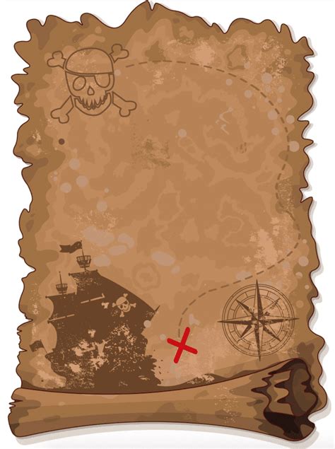 Pirate Treasure Map Tims Printables Pirate Treasure Map Blank Bw Tims