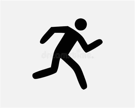 Person Running Icon Run Sprint Sprinting Jog Jogging Athlete Vector