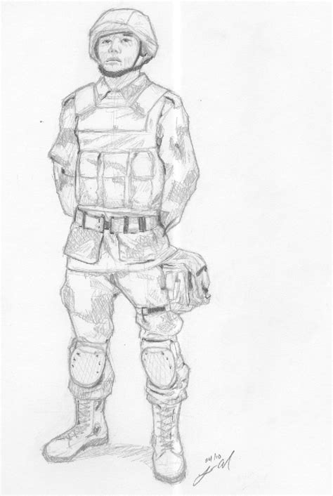 Army Soldier Sketch 20er