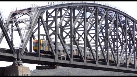 Australian Trains At The Hawkesbury River Bridge Youtube