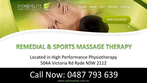 Sports Massage Ryde Sydney Elite Remedial Massage Therapy Services Youtube