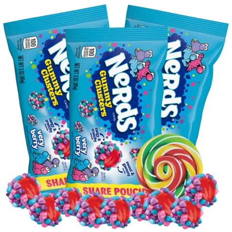 Nerds Gummy Clusters Very Berry Share Pouch Chewy Candy With Crunchy