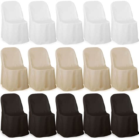 This chair cover slips easily over a standard folding. Premium Folding Poly Chair Covers For Wedding Party ...