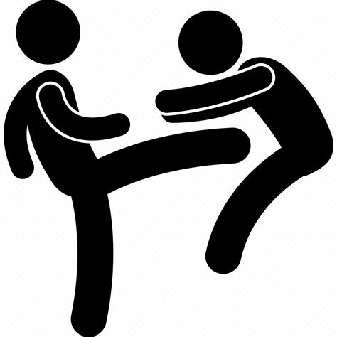 Attack Fight Fighting Groin Kick Kicking Stomach Icon Download