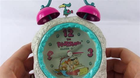 1992 The Flintstones Mechanical Vintage Alarm Clock Youtube