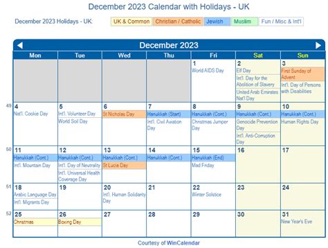 Print Friendly December 2023 Uk Calendar For Printing