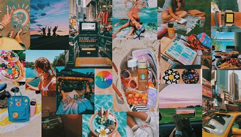 Collage Aesthetic Summer Laptop Wallpapers Top Free Collage Aesthetic