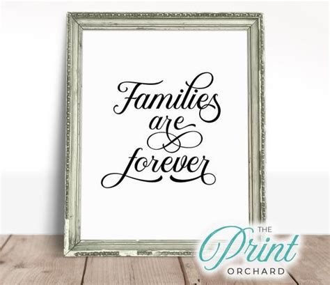 Families Are Forever Print Eternal Families Sign Lds Home Etsy Lds