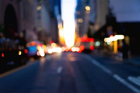 Hd Wallpaper Shallow Focus Photography Of Road Light City Blur