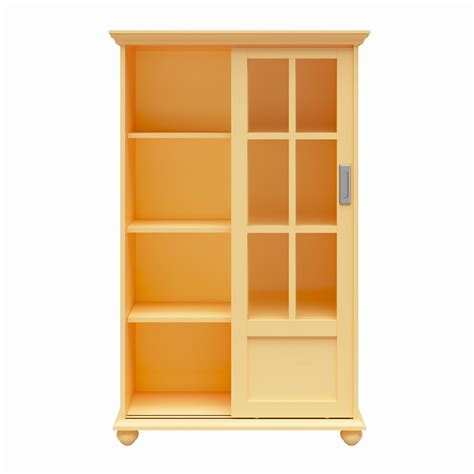 Aaron Lane Bookcase With Sliding Glass Doors Ameriwood