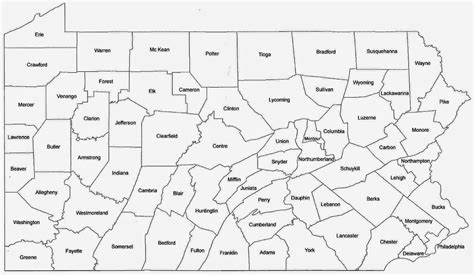 Map Of Pennsylvania Counties