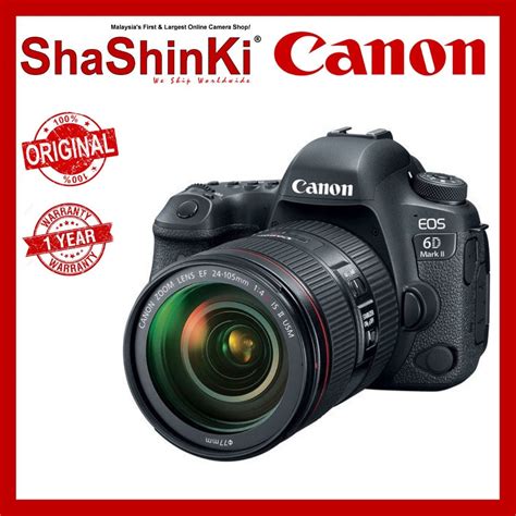 Canon Eos 6d Mark Ii Dslr Camera With Ef 24 105mm F 4 L Is Ii Lens Import Shopee Malaysia