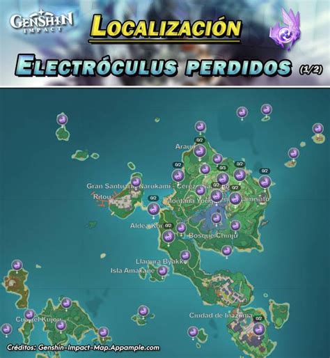 Electróculus De Genshin Impact Localización De Todos Los Orbes De Inazuma