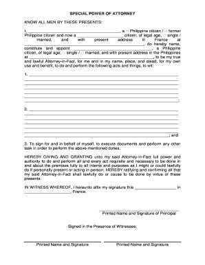 You can always execute another power of attorney form if you still need your agent to continue. special power of attorney philippines - Edit Online, Fill, Print & Download Hot Forms in Word ...