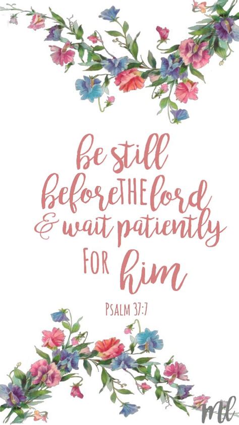 Psalm 377 💓 Floral Cards Design Psalm 37 7 Floral Background