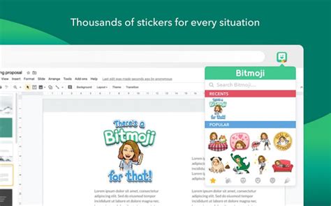 This app allows you to create an avatar and build your emojis from it, so they'll be unique to you. Bitmoji for Chrome - Download