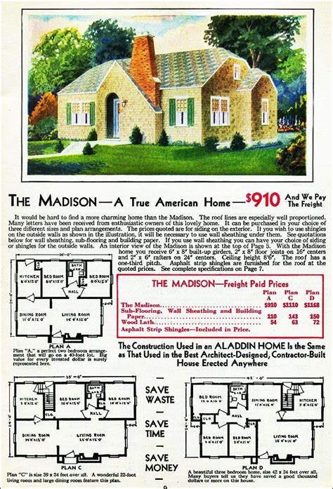The Madison Kit House Floor Plan Made By The Aladdin Company In Bay