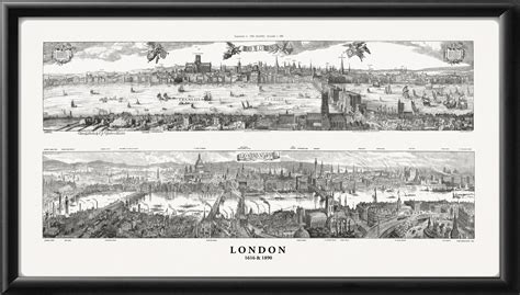 London England 1616 And 1890 Vintage City Maps