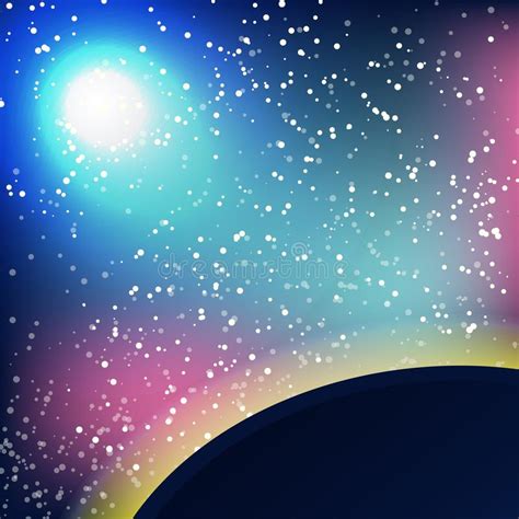 Starry Outer Galaxy Cosmic Space Illustration Universe Background Sky