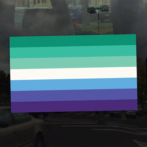 Trans Inclusive Gay Mens Pride Flag Vibrant Static Cling Window Cling Indoor Or Outdoor Etsy