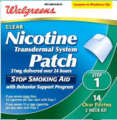 Nicotine Patch Package Insert