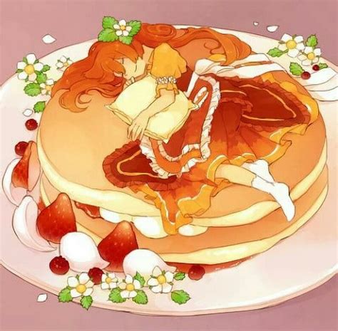 Wake Up Pancakes Chan Time To Be Eaten W Manga Art Anime Art Chibi