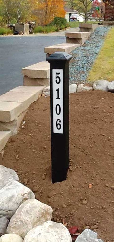 Lighted House Numbers Built Into A Post