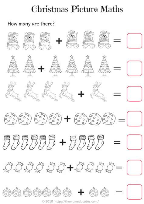 Year 1 Christmas Themed Maths Worksheets The Mum Educates