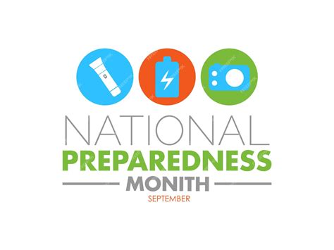 Premium Vector National Preparedness Month Promotes Readiness Safety
