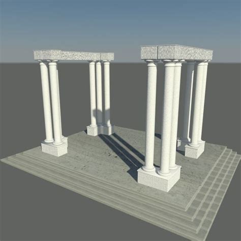 Columns 3d Model Cgtrader